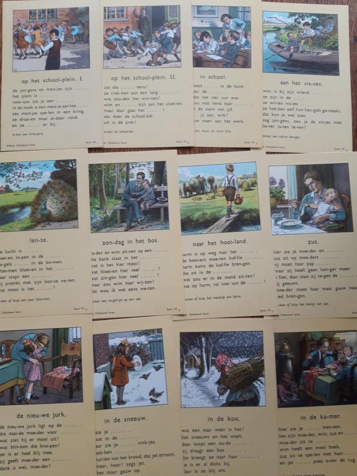 Taalkaarten Ontluikend leven Alderts en Jetses, Antiek en Kunst, Curiosa en Brocante, Ophalen of Verzenden