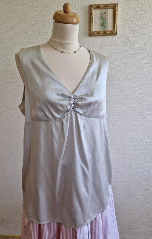 Zijden top Repeat, Kleding | Dames, Tops, Zo goed als nieuw, Maat 42/44 (L), Overige kleuren, Zonder mouw, Verzenden