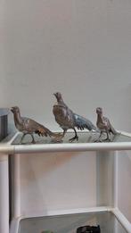 #Zilverkleurige #Fazanten Beelden - Set van 3, Antiek en Kunst, Ophalen of Verzenden