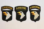 3 stuks US army 101st airborne patch amerika embleem, Ophalen of Verzenden, Landmacht, Amerika, Embleem of Badge