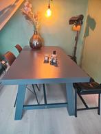 Eetkamertafel (180cm) stoelen en eetbank., 50 tot 100 cm, 150 tot 200 cm, Rechthoekig, Zo goed als nieuw