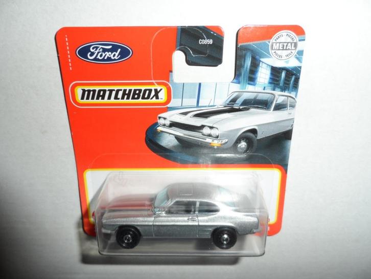 Matchbox - 1970 Ford Capri (grijs) 1:64, Hobby en Vrije tijd, Modelauto's | Overige schalen, Nieuw, Auto, Ophalen of Verzenden