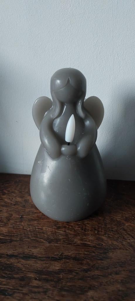 PTMD LED Kaars Engel met Timer - Landelijke Stijl, Kunststof, Nieuw, Ophalen of Verzenden, Grijs