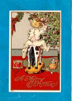 Mooie oude kerstkaart J144 - kindje op speelgoed paardje, Verzamelen, Ansichtkaarten | Themakaarten, Ophalen of Verzenden, Voor 1920