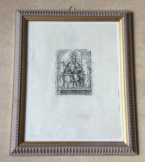 Chalcografie van Paus Petrus voorzien van droogstempel, Antiek en Kunst, Kunst | Litho's en Zeefdrukken, Verzenden