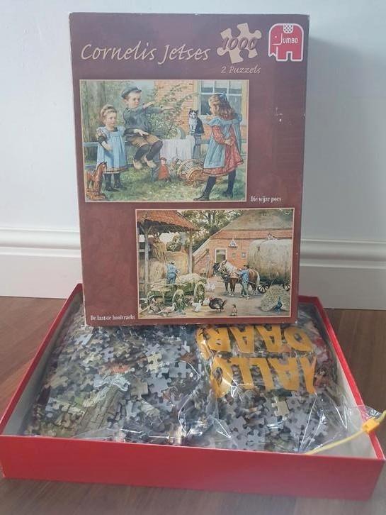 2x Cornelis Jetses  puzzel 1000 stukjes; ruilen of te koop., Hobby en Vrije tijd, Denksport en Puzzels, Zo goed als nieuw, Legpuzzel