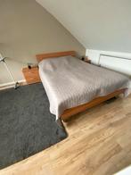 Tweepersoonsbed met nieuw matras, Ophalen, Bruin, Tweepersoons, Zo goed als nieuw
