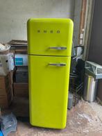 Smeg Limegreen koelkast, Witgoed en Apparatuur, 60 cm of meer, Met vriesvak, 200 liter of meer, Gebruikt