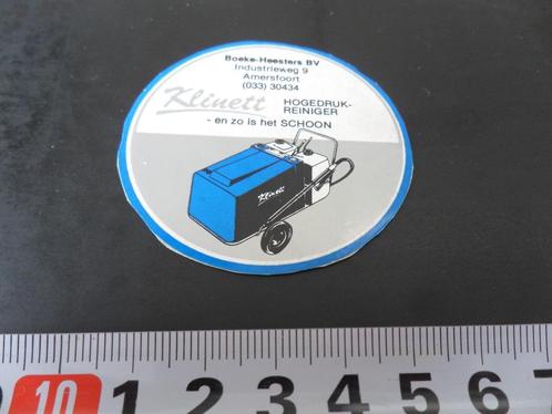 sticker amersfoort boeke-heesters klinett hogedrukreiniger, Verzamelen, Stickers, Zo goed als nieuw, Bedrijf of Vereniging, Ophalen