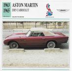 Ma809 autokaart aston martin db5 cabriolet ( 1963 - 1965, Verzamelen, Ophalen of Verzenden, Zo goed als nieuw