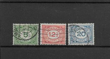 Nederland 1921, NVPH 107 t/m 109, Gestempeld. beschikbaar voor biedingen