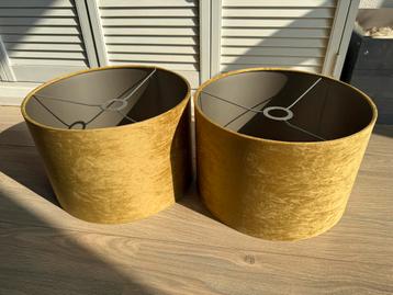 Karwei 2 lampenkappen lampenkap velours goud velvet beschikbaar voor biedingen