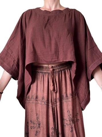 Hippie top, flowy bohemian shirt, Natuurlijke stof, boho  beschikbaar voor biedingen