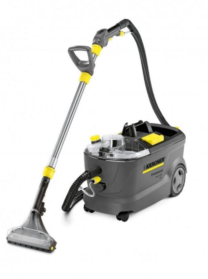 TE HUUR - Professionele Kärcher extractiereiniger, Doe-het-zelf en Verbouw, Reinigingsmachines, Zo goed als nieuw, Waterstofzuiger