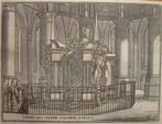 Gravure Tombe van Willem van Oranje. Delft J.Harrewijn.1720, Ophalen of Verzenden