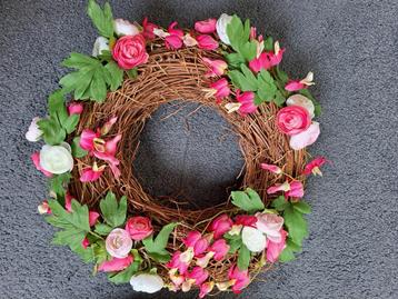 zijdebloemen krans / geboortekrans beschikbaar voor biedingen