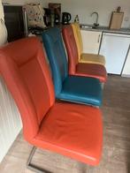 Eetkamer stoelen - leder, Huis en Inrichting, Ophalen, Zo goed als nieuw, Minder dan 75 cm, Minder dan 150 cm