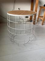 Ronde bijzettafel wit staal, Huis en Inrichting, Tafels | Bijzettafels, Ophalen, Minder dan 45 cm, Minder dan 55 cm, Metaal of Aluminium
