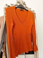 Roest oranje trui rib gebreid maat XS / S, Verzenden, Oranje, Lange mouw, Maat 34 (XS) of kleiner