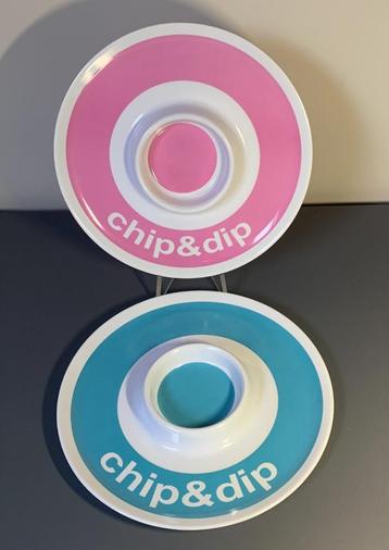 Retro Chip & Dip 2x serveerschalen  beschikbaar voor biedingen