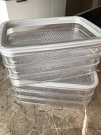 Vleesdoosjes stapelbaar 2x3(passen op elkaar) 1x3 doosjes €2, Huis en Inrichting, Keuken | Keukenbenodigdheden, Ophalen of Verzenden