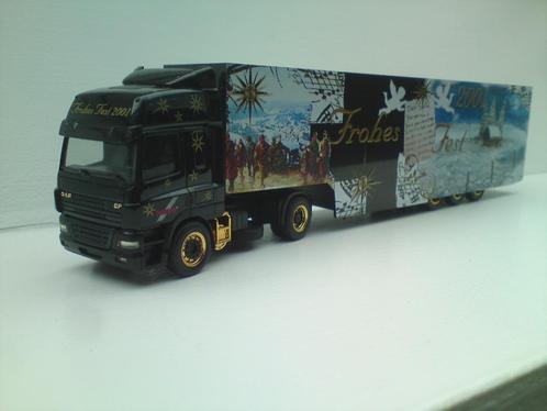 Herpa DAF CF Frohes Fest / Kerst truck 2001, Hobby en Vrije tijd, Modelauto's | 1:87, Zo goed als nieuw, Bus of Vrachtwagen, Herpa