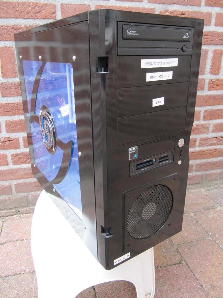 (83)Quadcore Amd Athlon2.X4. 640. 3,0 Ghz,6Gb,SSD,2x HDD, Computers en Software, Computerbehuizingen, Zo goed als nieuw, Ophalen of Verzenden