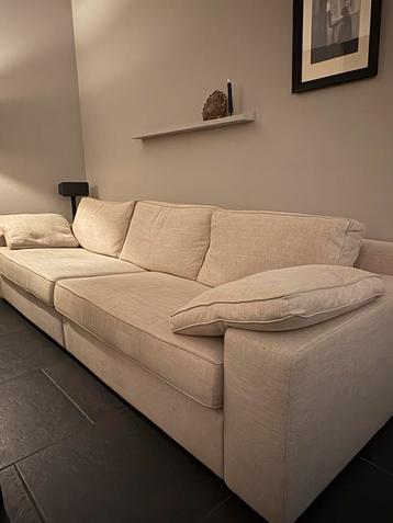 Comfortabele Rechte Bank - Stof - beige beschikbaar voor biedingen