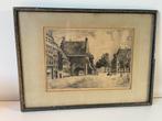 Gevangenpoort Den Haag. Marius Janssen, Antiek en Kunst, Kunst | Etsen en Gravures, Ophalen of Verzenden