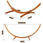 Stijlvolle houten hangmat standaard (320 cm), Tuin en Terras, Hangmatten, Ophalen, Zo goed als nieuw, Meerpersoons, Met standaard