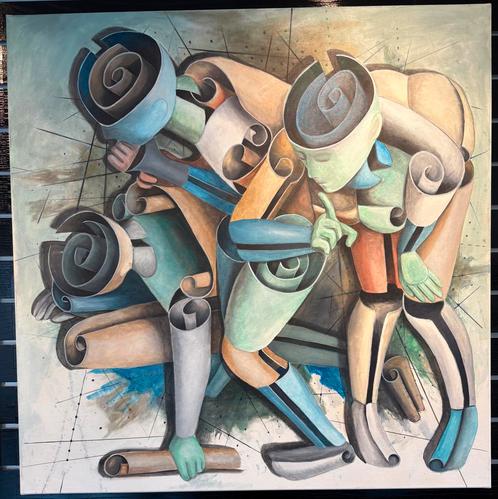 Don Kosta “Secret” 2021 - 100x100cm, Antiek en Kunst, Kunst | Schilderijen | Modern, Ophalen