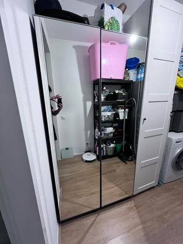 Pax Kast Aheim Met Spiegeldeur 50x60x200 cm (twee stuks) beschikbaar voor biedingen