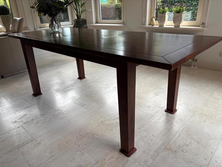 Kersenhouten eettafel - inschuifbaar, Huis en Inrichting, Tafels | Eettafels, Zo goed als nieuw, 50 tot 100 cm, Vijf personen of meer