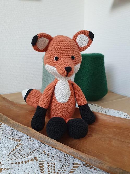 Handgemaakte gehaakte Vos, Kinderen en Baby's, Kinderkamer | Inrichting en Decoratie, Zo goed als nieuw, Ophalen of Verzenden