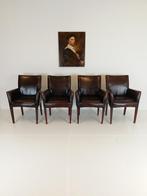Prachtige schapenleren eetkamerstoelen (set van 4 stoelen), Ophalen