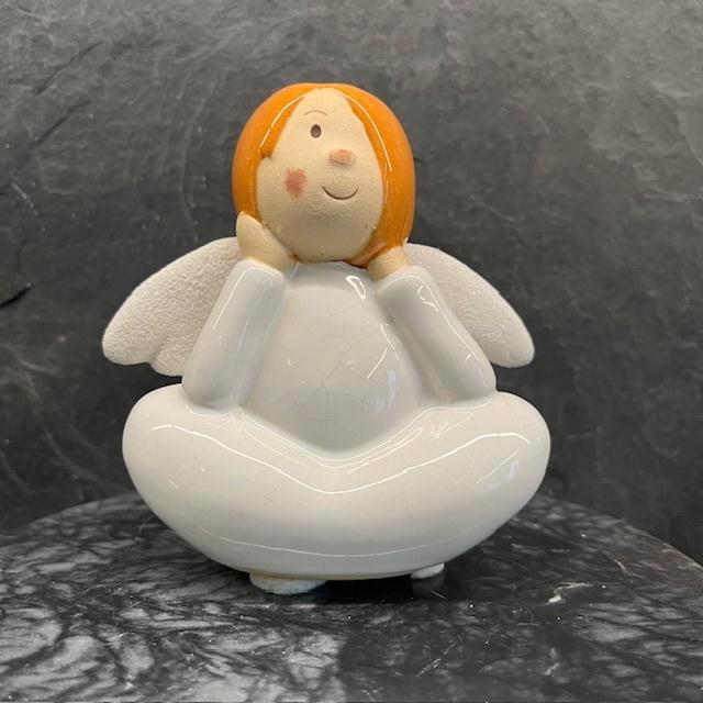 Kerst engeltje kleermakerszit – Leonardo – 11 cm, Diversen, Kerst, Zo goed als nieuw, Ophalen of Verzenden