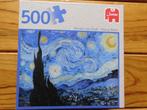 Puzzel 500 st. Starry Night Vincent van Gogh, Ophalen of Verzenden, 500 t/m 1500 stukjes, Zo goed als nieuw, Legpuzzel