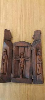 drieluik sculptuur in hout- Aldemir Martin, Antiek en Kunst, Antiek | Religie, Ophalen of Verzenden