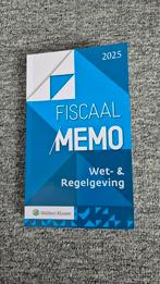 Fiscaal memo 2025. Wet - & regelgeving. Wolters Kluwer., Verzenden, Nieuw, Wolters Kluwer