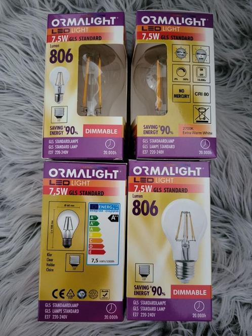 4 nieuwe dimbare witlicht lampen 7,5W-806 Lumen, Huis en Inrichting, Lampen | Losse lampen, Nieuw, Led-lamp, Minder dan 30 watt