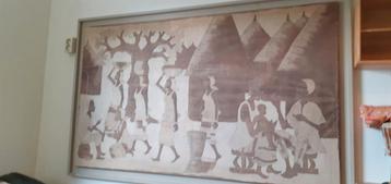 Batik schilderij en Perzisch tapijt  beschikbaar voor biedingen