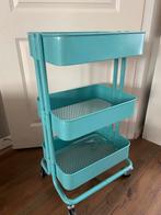 Mintgroen rolkast roltafel Raskog, Huis en Inrichting, Woonaccessoires | Krantenbakken en Lectuurbakken, Ophalen, Zo goed als nieuw