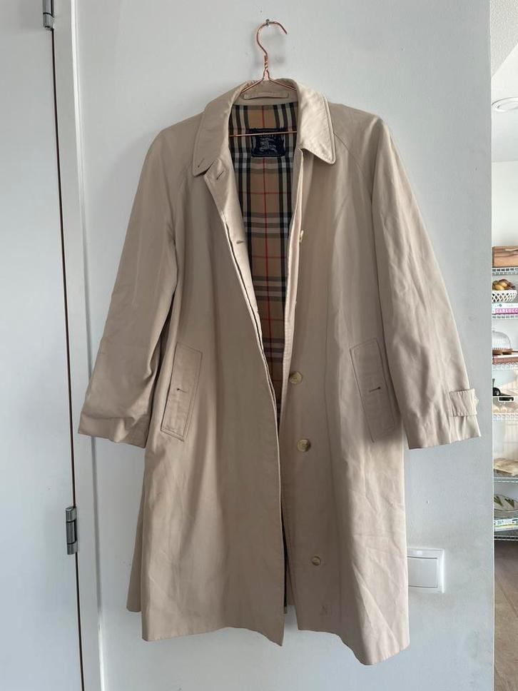 Burberry trenchcoat vintage long 16, Kleding | Dames, Jassen | Zomer, Zo goed als nieuw, Beige, Ophalen of Verzenden
