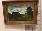 Schaapsherder met schaapskooi olieverfschilderij, Antiek en Kunst, Ophalen of Verzenden