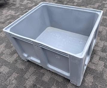 Palletbox grijs kunststof – ideaal voor stal & opslag beschikbaar voor biedingen