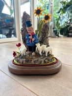 Wassen beeld van boeren jongen met schapen, Ophalen of Verzenden