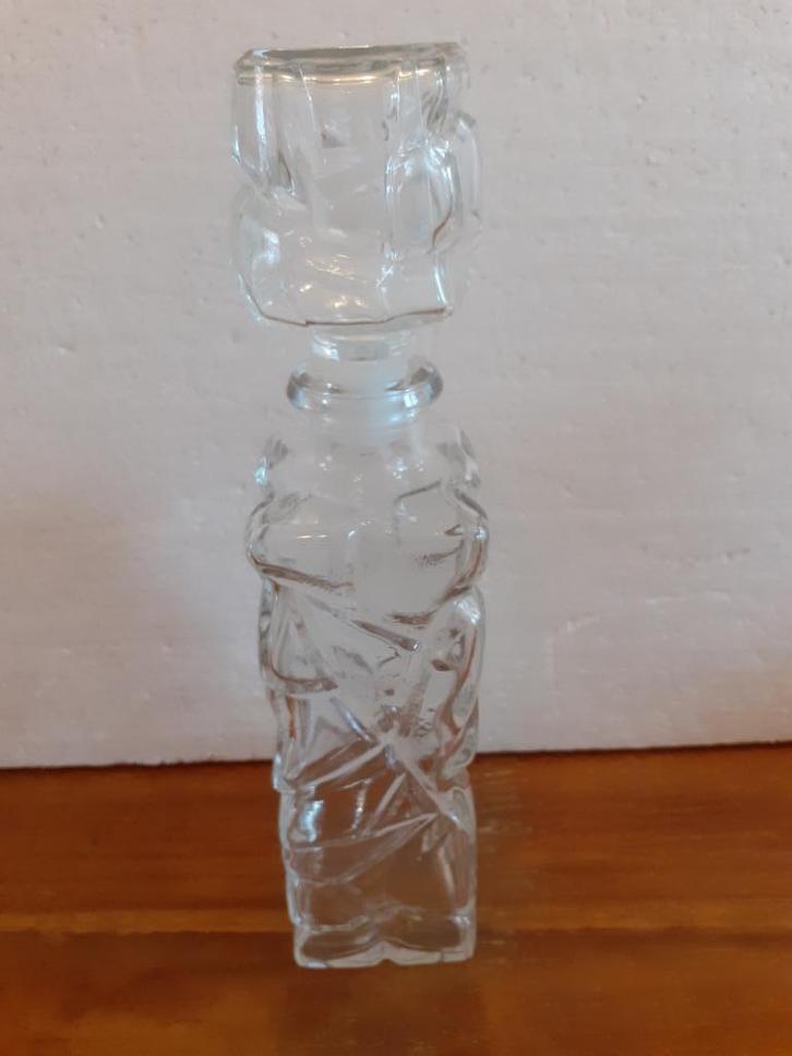 Mooie kubistische glazen karaf - jaren 70, Antiek en Kunst, Antiek | Glas en Kristal, Ophalen of Verzenden