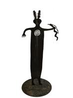 Groot vintage sculptural art design beeld silhouette metaal, Huis en Inrichting, Ophalen, Gebruikt