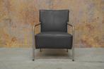 ZGANieuw! grijze leren Bert Plantagie Class design fauteuil!