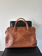 By LouLou grote Croco tas in bruin/cognac kleir, Ophalen of Verzenden, Gebruikt, Bruin, Overige merken